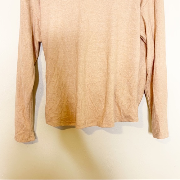 NEW Lush Nordstrom Apricot Long Sleeve Surplice Neckline Blouse Small - Picture 8 of 10